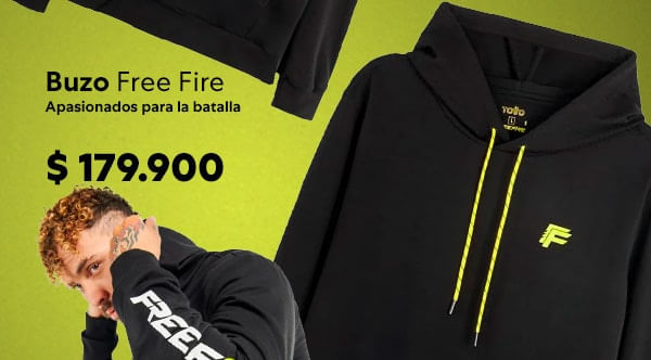 Buzo Free Fire apasionados para la batalla por 179.900 pesos 